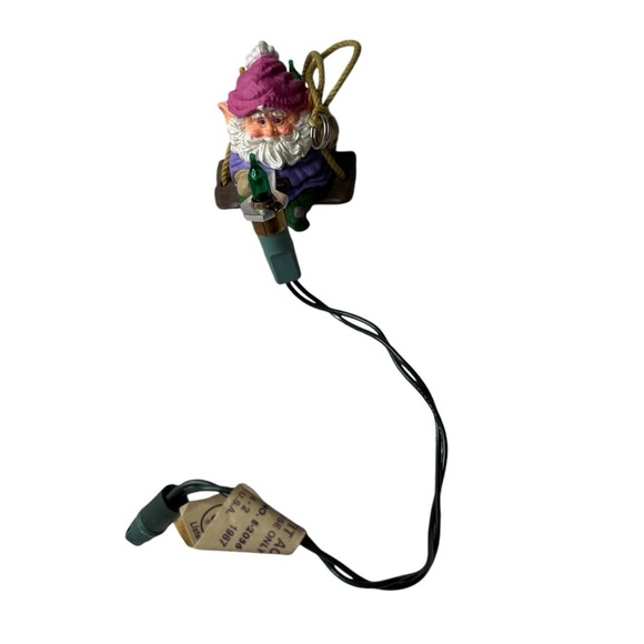 Hallmark‎ Ornament Christmas Gnome North Pole Power & Light 1987 Untested - Picture 1 of 3